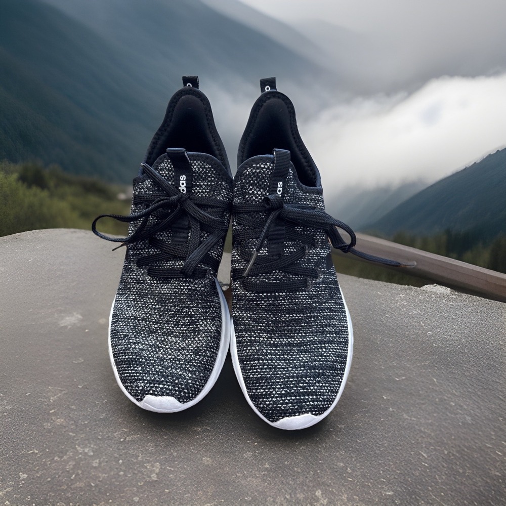 Adidas Size 8 Black With White Bottoms 126072890